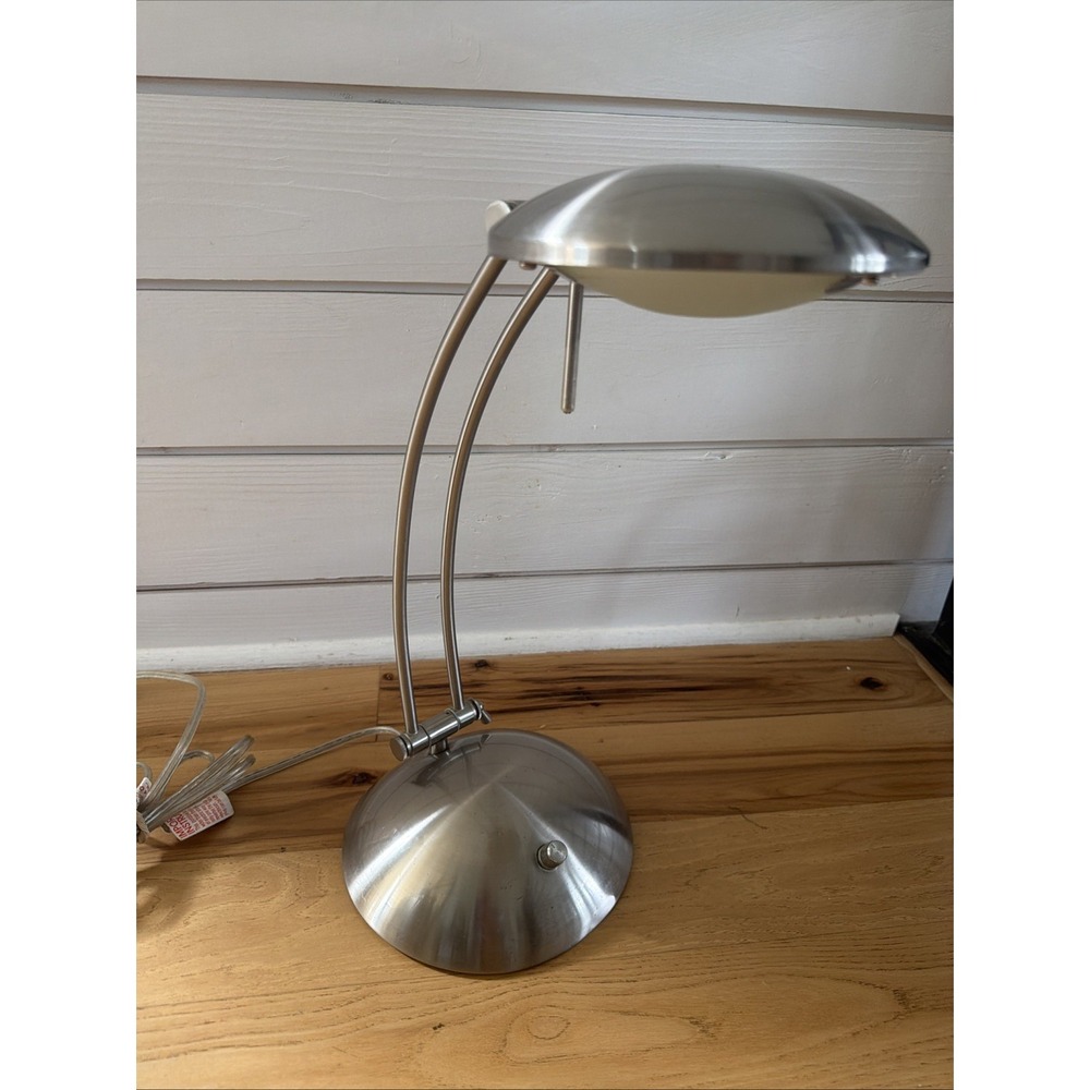Vintage Dessau Stainless Steel Arch Desk Lamp With Dimmer Switch Heavy GW999‎